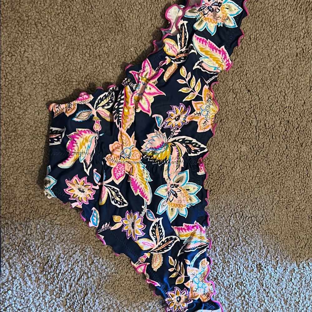 Floral Ruffle Bikini Bottom - Picture 2 of 2